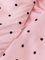 Litlookz Studio Y2K Pink Polka Dot Maxi Dress, view 6