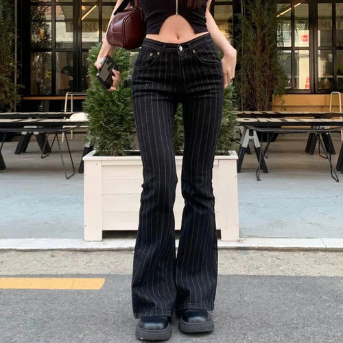 Litlookz Studio Y2K Pinstripe Flare Pants