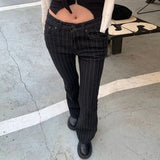 Litlookz Studio Y2K Pinstripe Flare Pants, view 3