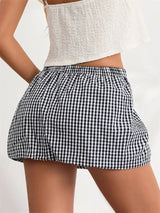 Litlookz Studio Y2K Plaid Bubble Mini Skirt, view 2