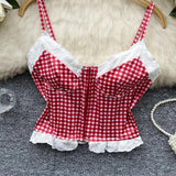 Litlookz Studio Y2K Plaid Bustier Crop Top, view 3