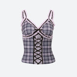 Litlookz Studio Y2K Plaid Cami Top, view 4