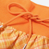 Litlookz Studio Y2K Plaid Drawstring Bubble Mini Skirt, view 5