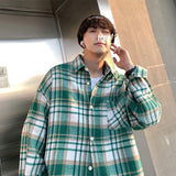 Litlookz Studio Y2K Plaid Flannel Men Shirt, view 5