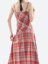 Litlookz Studio Y2K Plaid Lace Midi Dress, view 4