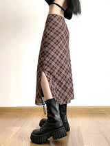 Litlookz Studio Y2K Plaid Midi Skirt, view 4