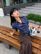 Litlookz Studio Y2K Plaid Short Sleeve Shirt, view 5