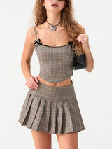 Litlookz Studio Y2K Plaid Top & Skirt Two Piece Set, view 3