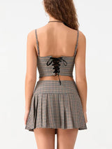 Litlookz Studio Y2K Plaid Top & Skirt Two Piece Set, view 5