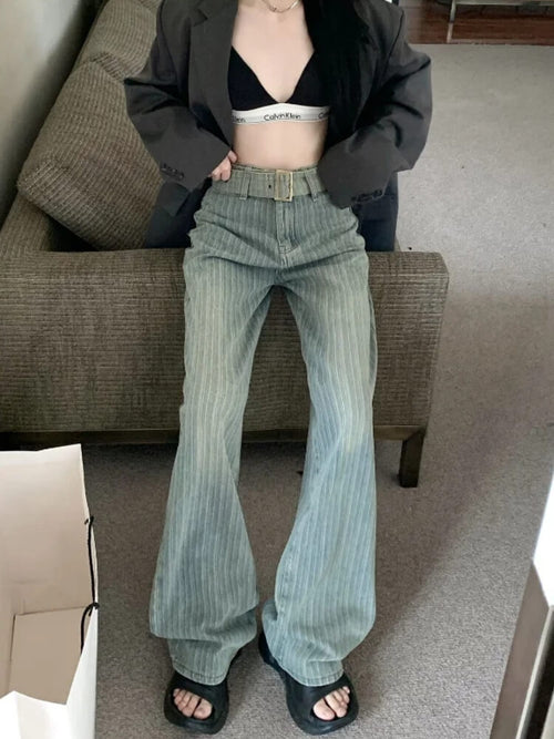 Litlookz Studio Y2K Pleated Belted Pants
