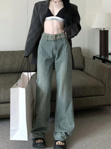 Litlookz Studio Y2K Pleated Belted Pants, view 2