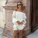 Litlookz Studio Y2K Pleated Off Shoulder Mini Dress, view 3