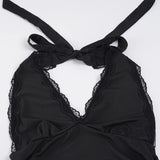 Litlookz Studio Y2K Plunge Halter Top, view 3