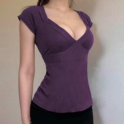 Litlookz Studio Y2K Plunge Tie Back Top