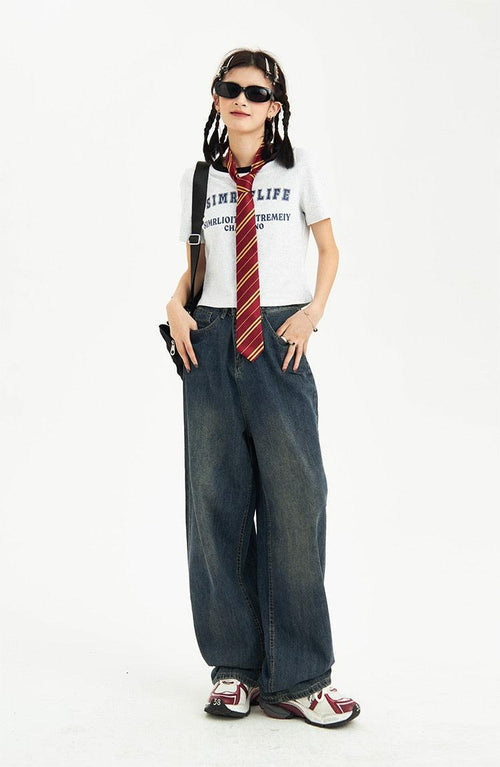 Litlookz Studio Y2K Pockets Wide Leg Baggy Jeans