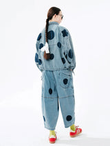Litlookz Studio Y2K Polka Dot Denim Jacket, view 2