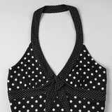 Litlookz Studio Y2K Polka Dot Halter Top, view 3