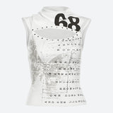 Litlookz Studio Y2K Printed Cut Out Top, view 5