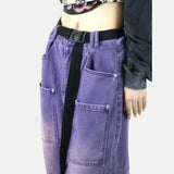 Litlookz Studio Y2K Purple Cargo Pants, view 2