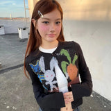 Litlookz Studio Y2K Rabbit Cropped Cardigan, view 3