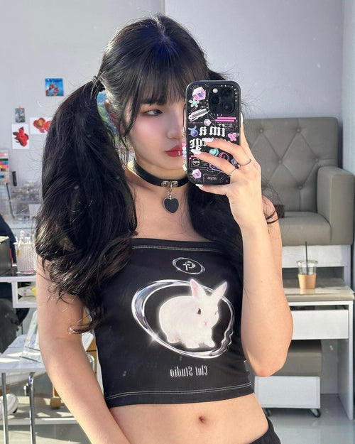 Litlookz Studio Y2K Rabbit Tube Top