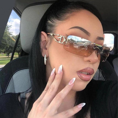 Litlookz Studio Y2K Rectangle No Frame Sunglasses