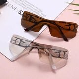 Litlookz Studio Y2K Rectangle No Frame Sunglasses, view 2