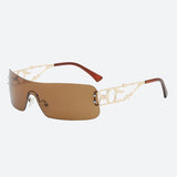 Litlookz Studio Y2K Rectangle No Frame Sunglasses, view 3