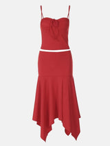 Litlookz Studio Y2K Red Top & Skirt Two Piece Set, view 3