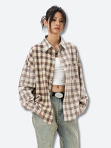 Litlookz Studio Y2K Retro Plaid Shirt, view 4