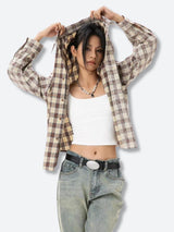 Litlookz Studio Y2K Retro Plaid Shirt, view 5