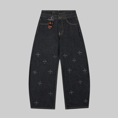 Litlookz Studio Y2K Rhinestone Detail Jeans