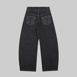 Litlookz Studio Y2K Rhinestone Detail Jeans, view 2