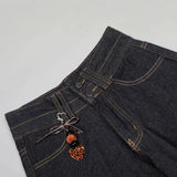 Litlookz Studio Y2K Rhinestone Detail Jeans, view 3