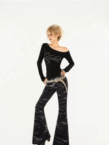 Litlookz Studio Y2K Rhinestone One Shoulder Top, view 5