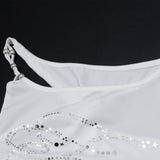 Litlookz Studio Y2K Rhinestone Tie-Up Crop Top, view 5