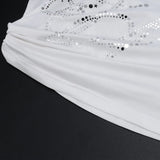 Litlookz Studio Y2K Rhinestone Tie-Up Crop Top, view 6