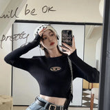 Litlookz Studio Y2K Ribbed Cropped Sweater, view 5