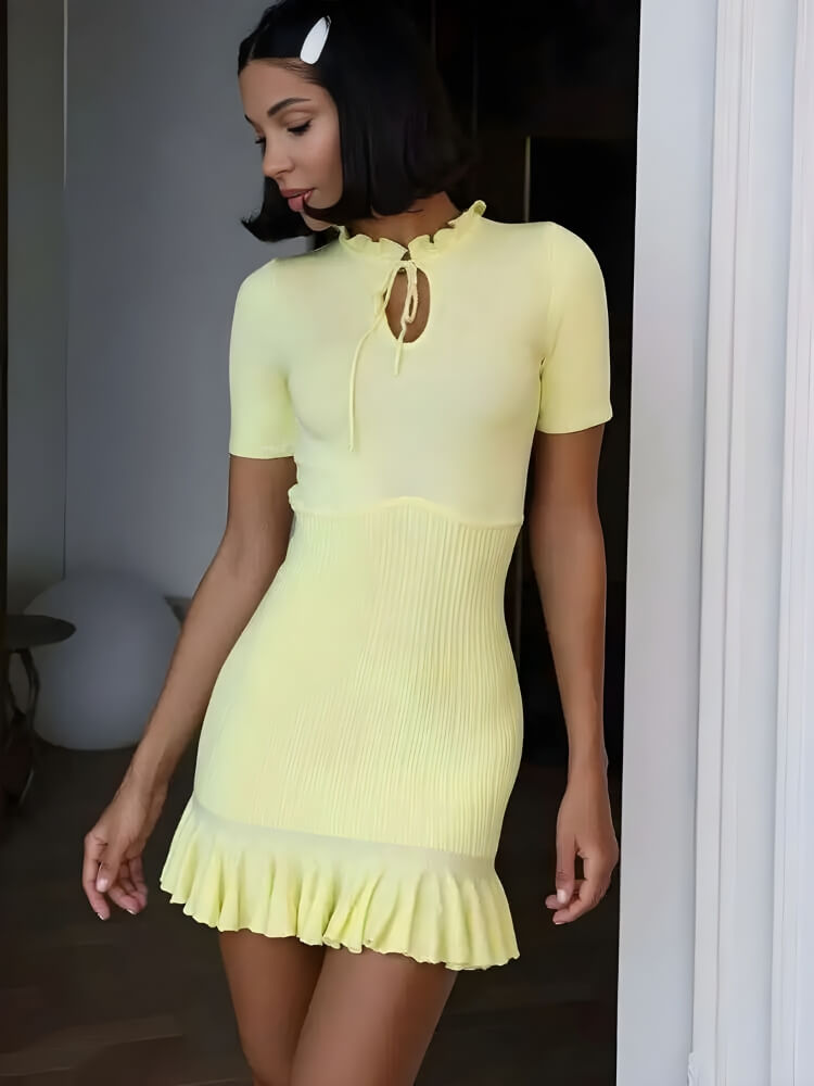 Litlookz Studio Y2K Ribbed Mini Dress