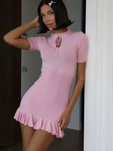 Litlookz Studio Y2K Ribbed Mini Dress, view 3