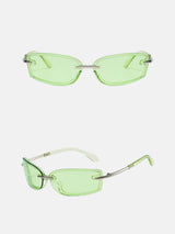 Litlookz Studio Y2K Rimless Rectangle Sunglasses, view 4