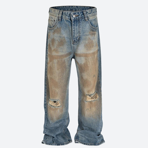 Litlookz Studio Y2K Ripped Wide Leg Denim Jeans