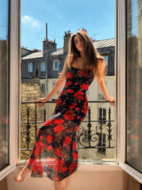 Litlookz Studio Y2K Rose Mesh Midi Dress, view 2