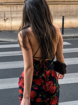 Litlookz Studio Y2K Rose Mesh Midi Dress, view 4