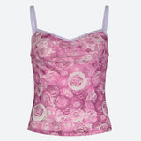 Litlookz Studio Y2K Rose Mesh Top, view 3