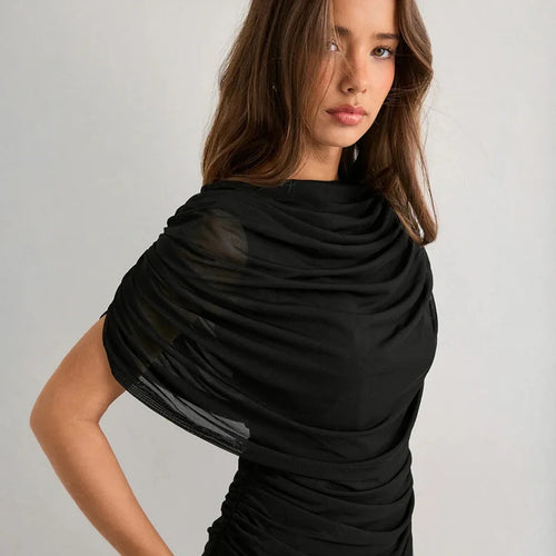 Litlookz Studio Y2K Ruched Drape Top
