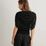 Litlookz Studio Y2K Ruched Drape Top, view 2