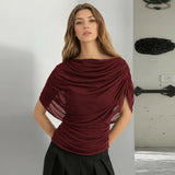 Litlookz Studio Y2K Ruched Drape Top, view 5