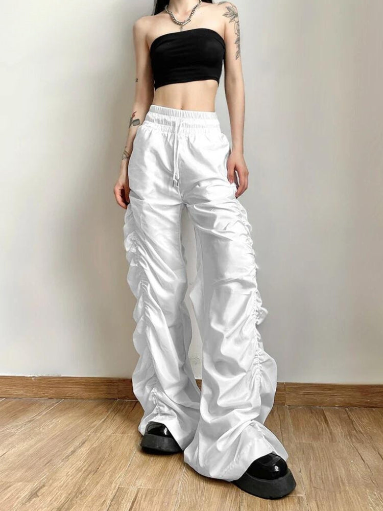 Litlookz Studio Y2K Ruched Parachute Pants