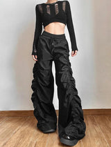 Litlookz Studio Y2K Ruched Parachute Pants, view 4